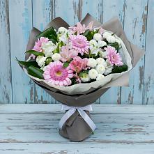 Букет цветов из:  Герберы, Альстромерии и Хризантемы в Сарапуле