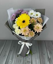 Букет цветов из:  Розы, Герберы и Хризантемы в Сарапуле