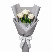 Букет 3 белые розы #REPLACE_PRED# Сарапуле