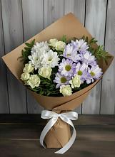 Букет цветов из:  Хризантемы и Розы в Сарапуле