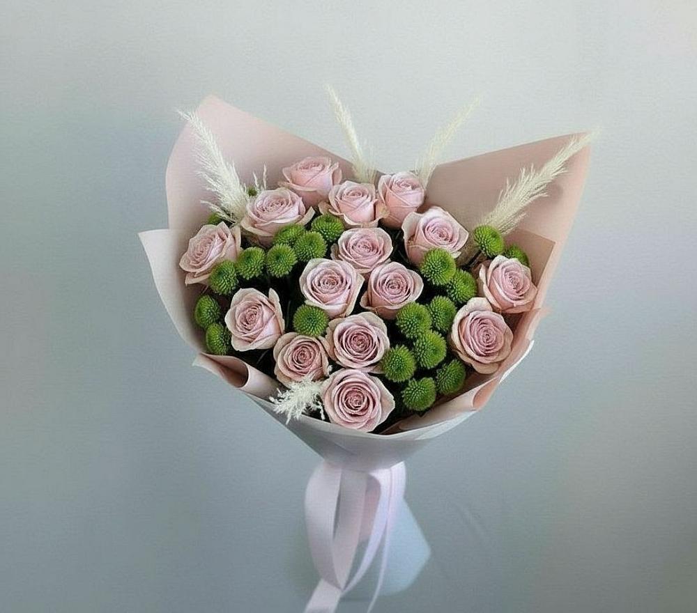 Букет цветов из: Розы и Хризантемы в Сарапуле